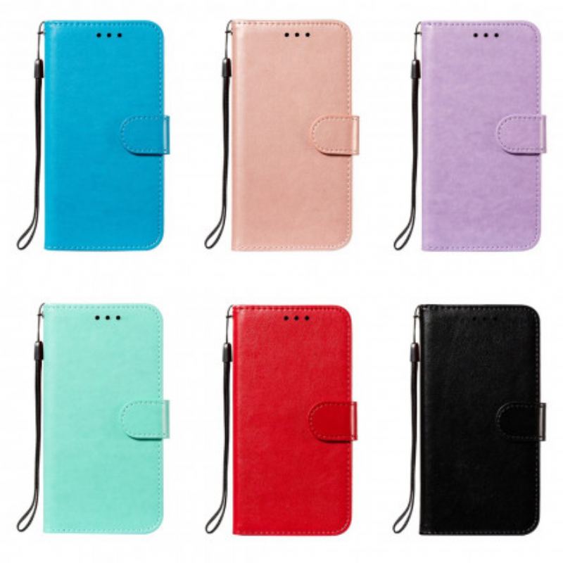 Capa Flip Para Poco M3 Estilo De Couro Monocromático