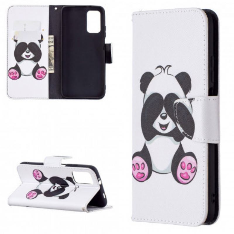 Capa Flip Para Poco M3 Panda Divertido