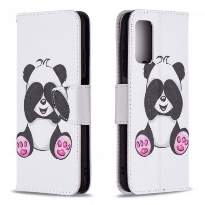 Capa Flip Para Poco M3 Panda Divertido