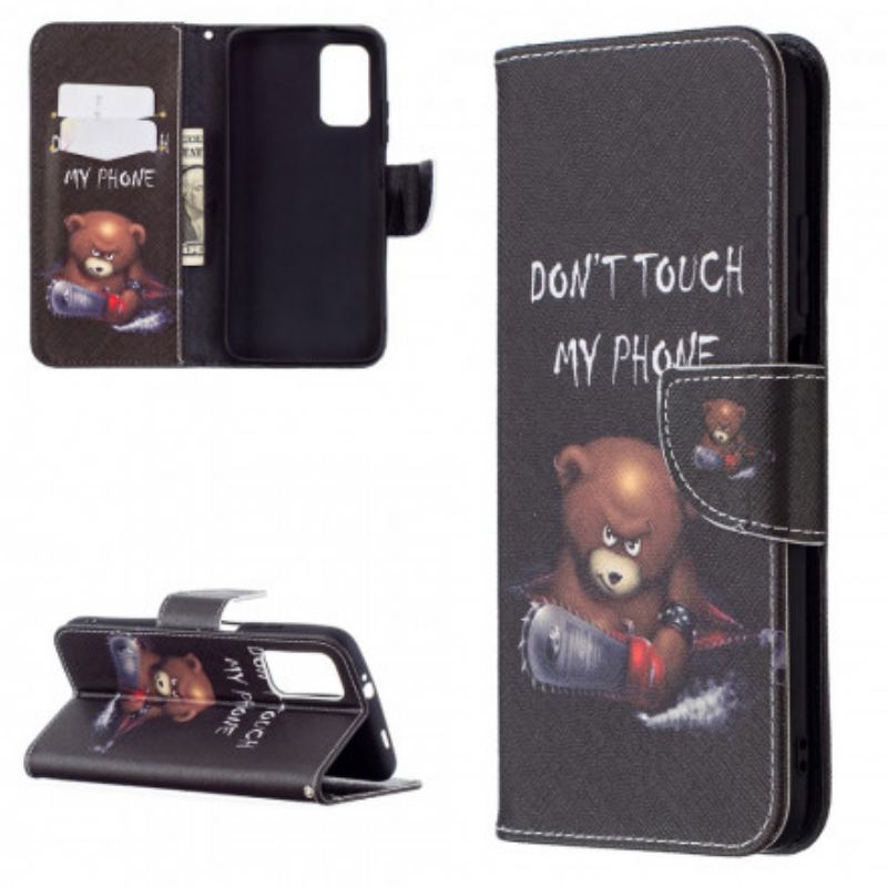 Capa Flip Para Poco M3 Urso Perigoso