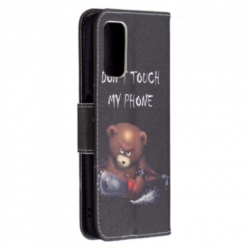 Capa Flip Para Poco M3 Urso Perigoso