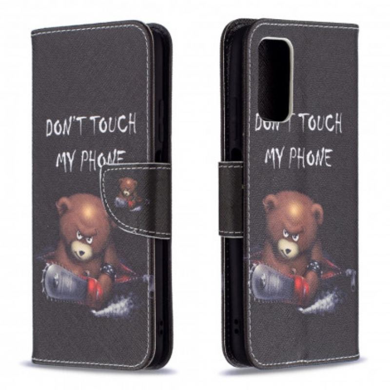 Capa Flip Para Poco M3 Urso Perigoso