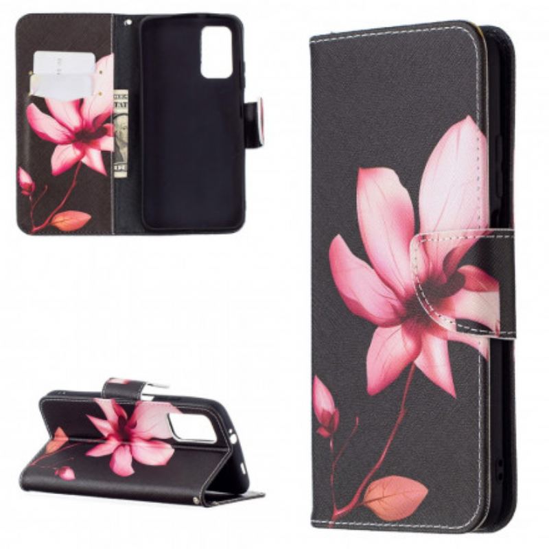 Capa Folio Para Poco M3 Flor Rosa