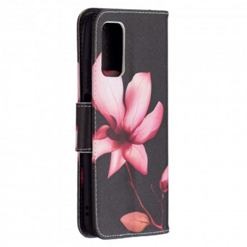 Capa Folio Para Poco M3 Flor Rosa