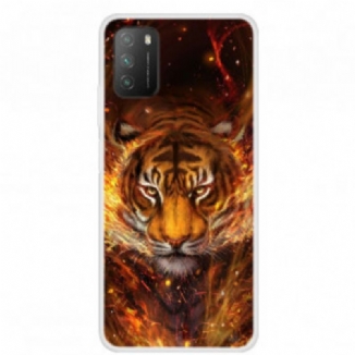 Capa Para Poco M3 Tigre De Fogo