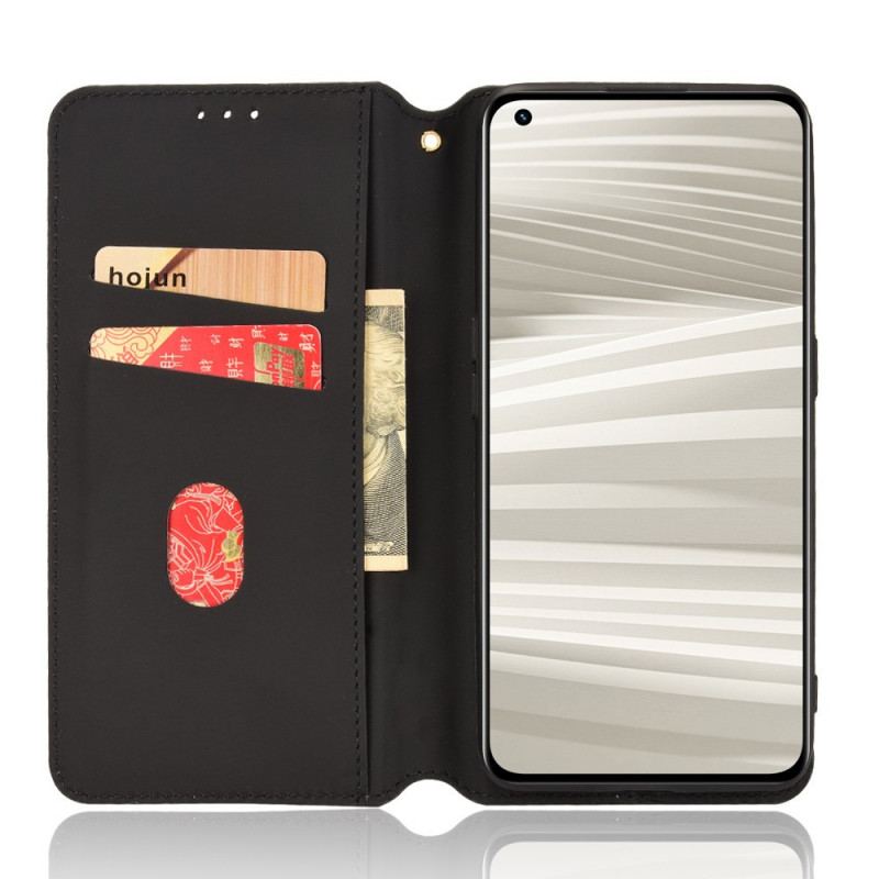 Capa De Celular Para Realme GT2 Pro Flip Efeito Couro Cubo 3d