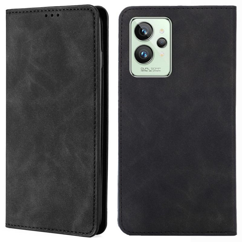 Capa De Celular Para Realme GT2 Pro Flip Toque De Pele