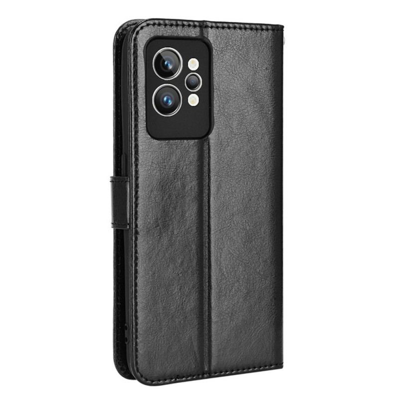 Capa De Couro Para Realme GT2 Pro Couro Falso Chamativo