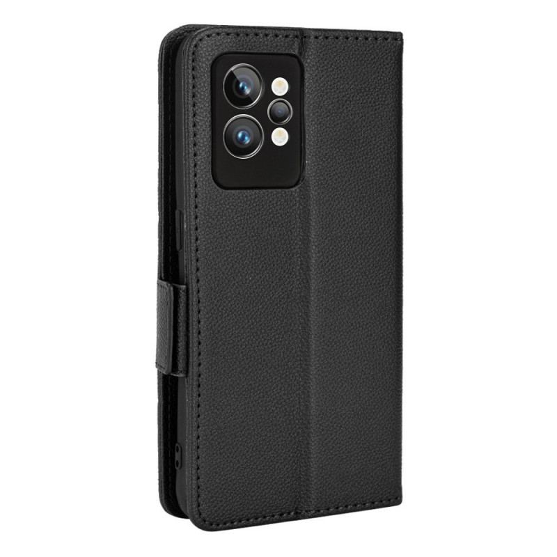 Capa Em Pele Para Realme GT2 Pro Estilo Tradicional De Couro Lichia