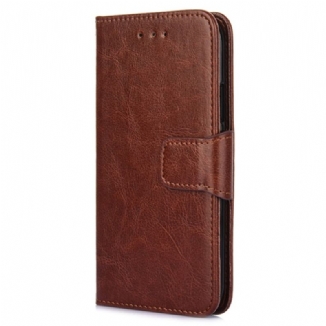 Capa Flip Para Realme GT2 Pro Couro Falso Vintage