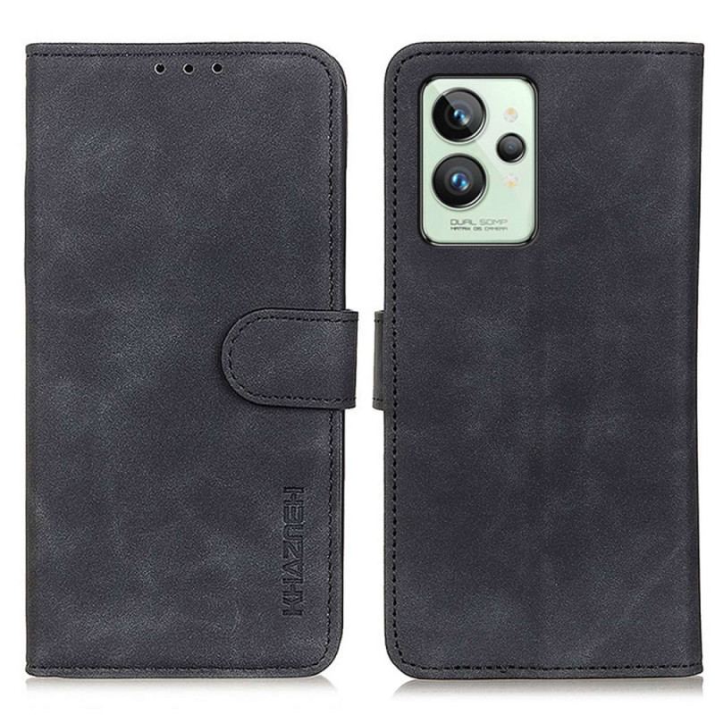 Capa Flip Para Realme GT2 Pro Efeito Couro Vintage Khazneh