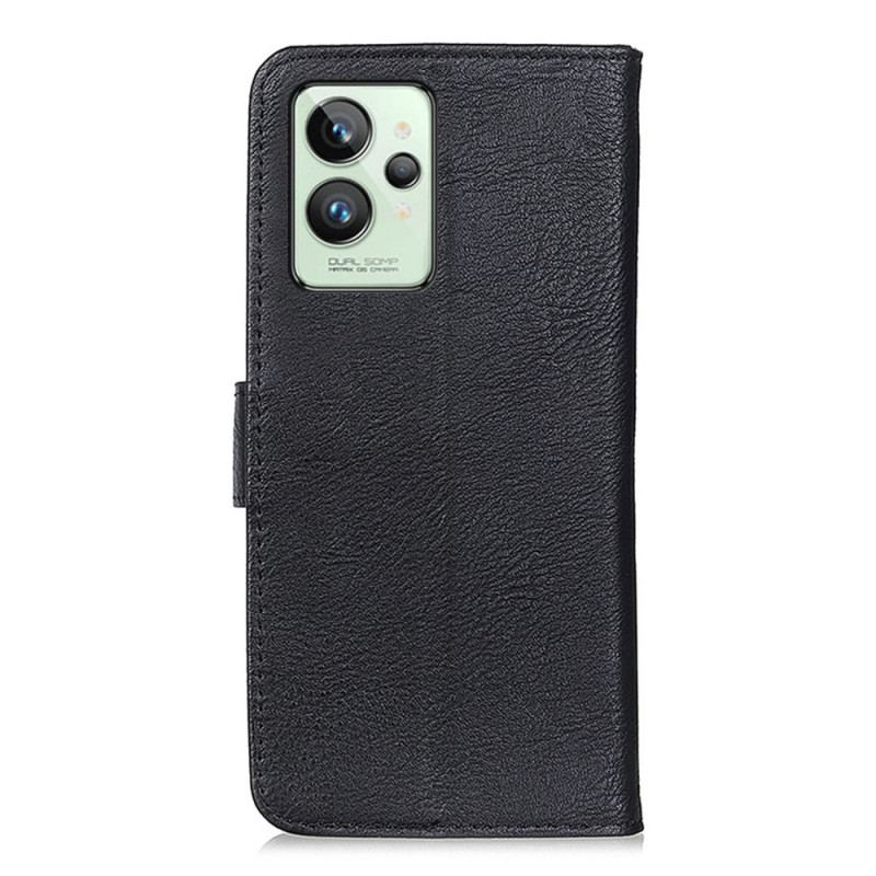 Capa Flip Para Realme GT2 Pro Imitação De Couro Khazneh