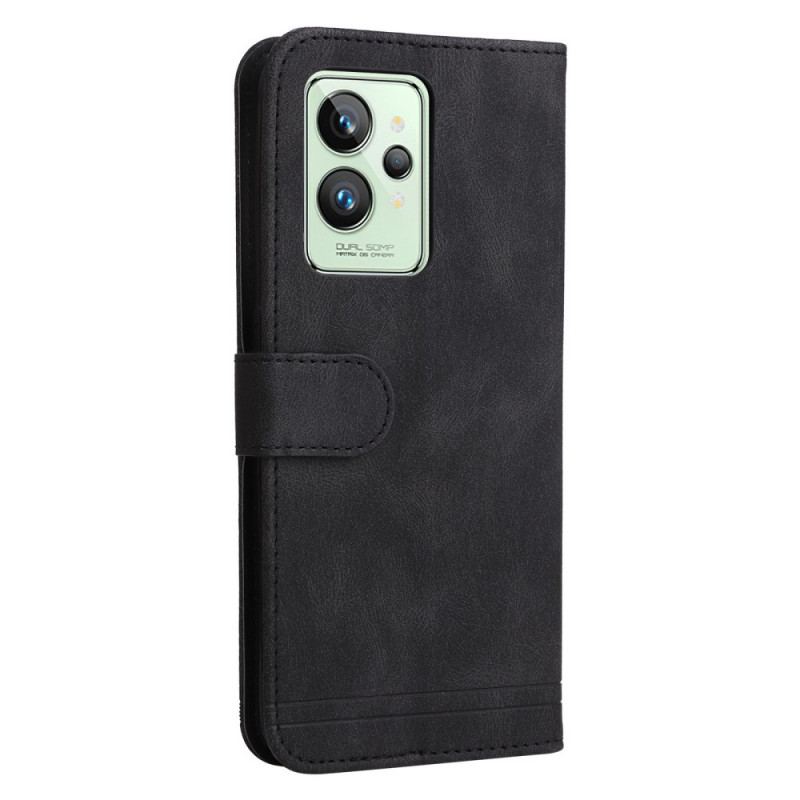 Capa Folio Para Realme GT2 Pro Estilo De Couro Com Rebite Decorativo