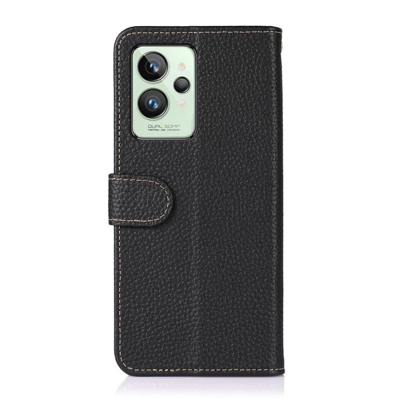 Capa Folio Para Realme GT2 Pro Khazneh Lichia Couro