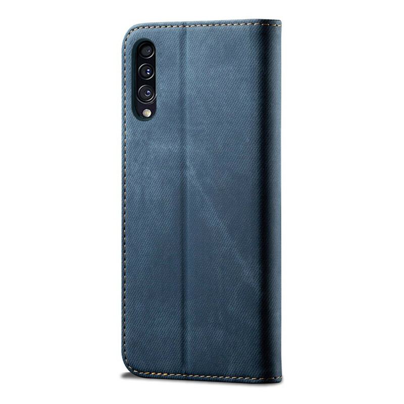 Capa De Celular Para Samsung Galaxy A50 Flip Tecido Jeans