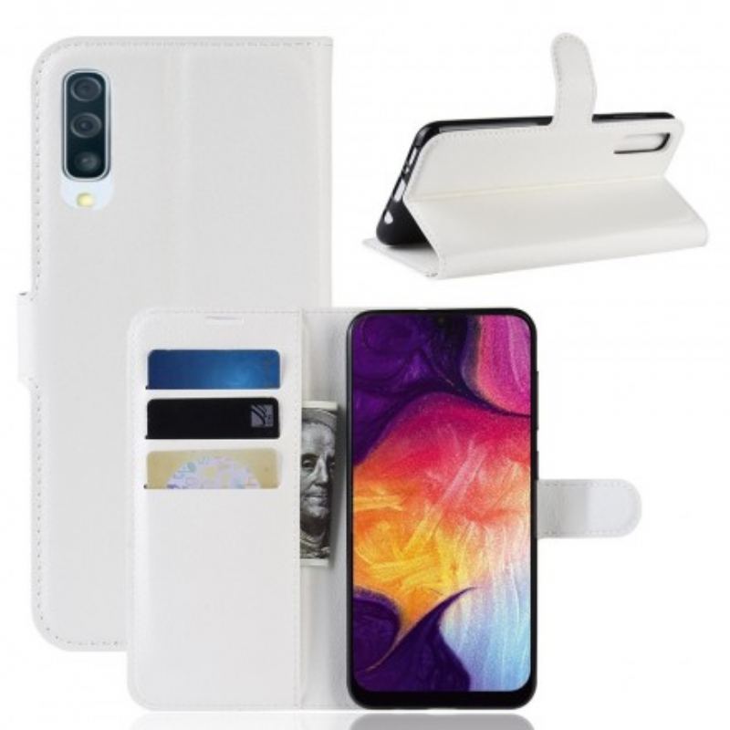 Capa De Couro Para Samsung Galaxy A50 Couro Sintético Retrô