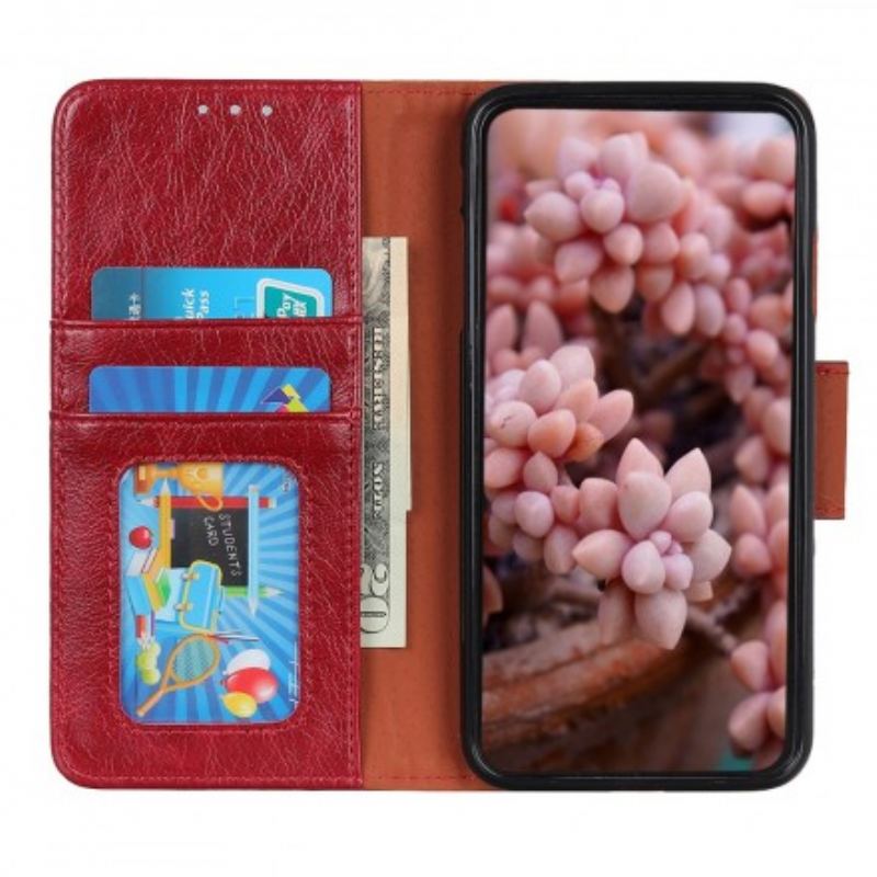 Capa Em Pele Para Samsung Galaxy A50 Efeito Couro Brilhante Chique