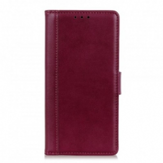 Capa Flip Para Samsung Galaxy A50 Costura Clássica Chique