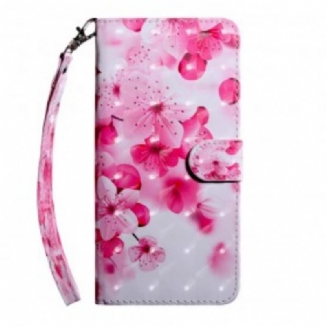 Capa Flip Para Samsung Galaxy A50 Flores Cor De Rosa