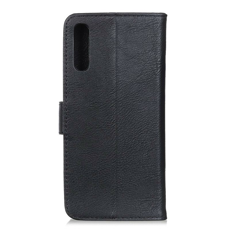 Capa Flip Para Samsung Galaxy A50 Imitação De Couro Khazneh