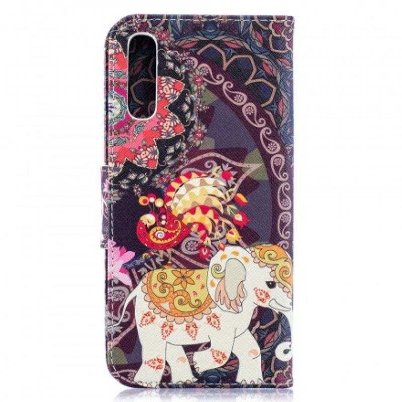 Capa Flip Para Samsung Galaxy A50 Mandala De Elefantes Étnicos