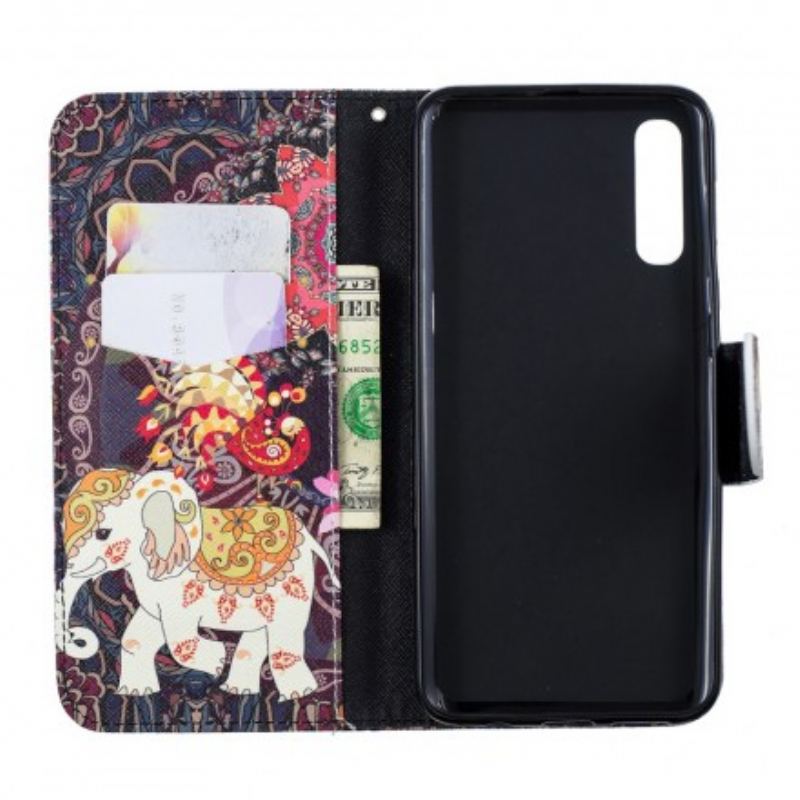 Capa Flip Para Samsung Galaxy A50 Mandala De Elefantes Étnicos