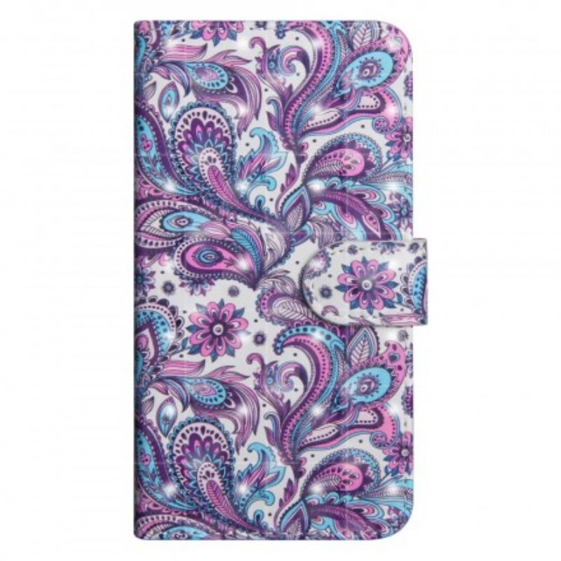 Capa Flip Para Samsung Galaxy A50 Padrões De Flores