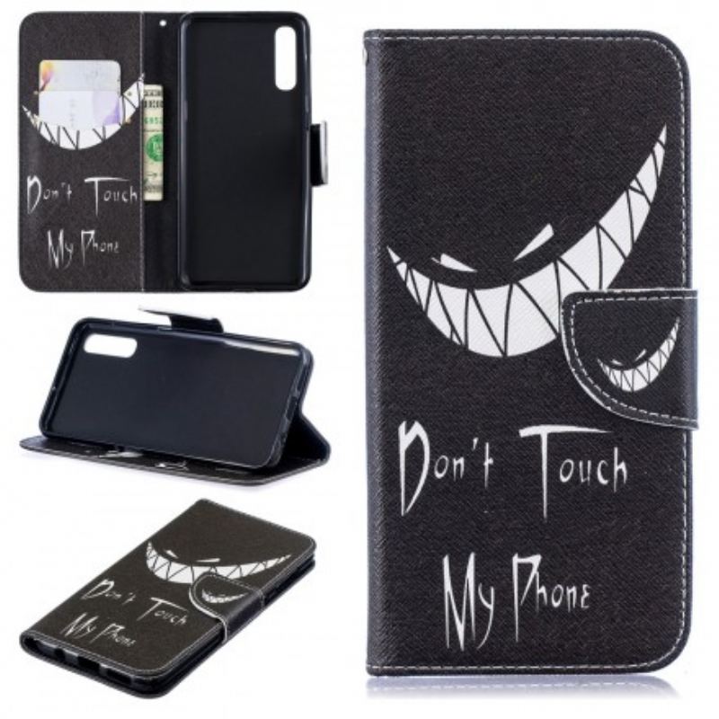 Capa Flip Para Samsung Galaxy A50 Telefone Do Diabo