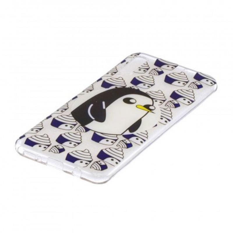 Capa Para Samsung Galaxy A50 Pinguins Sem Costura