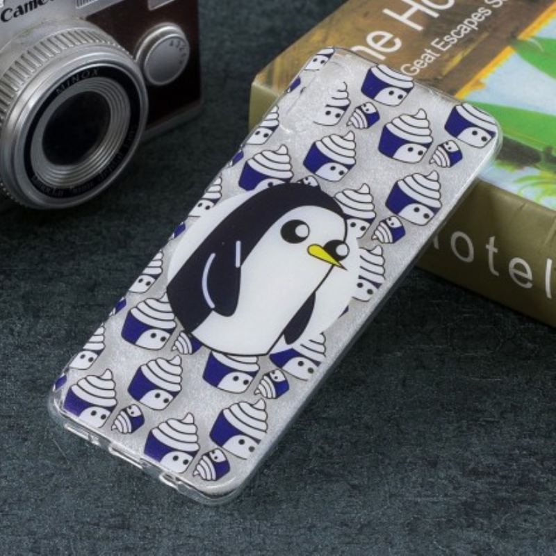 Capa Para Samsung Galaxy A50 Pinguins Sem Costura