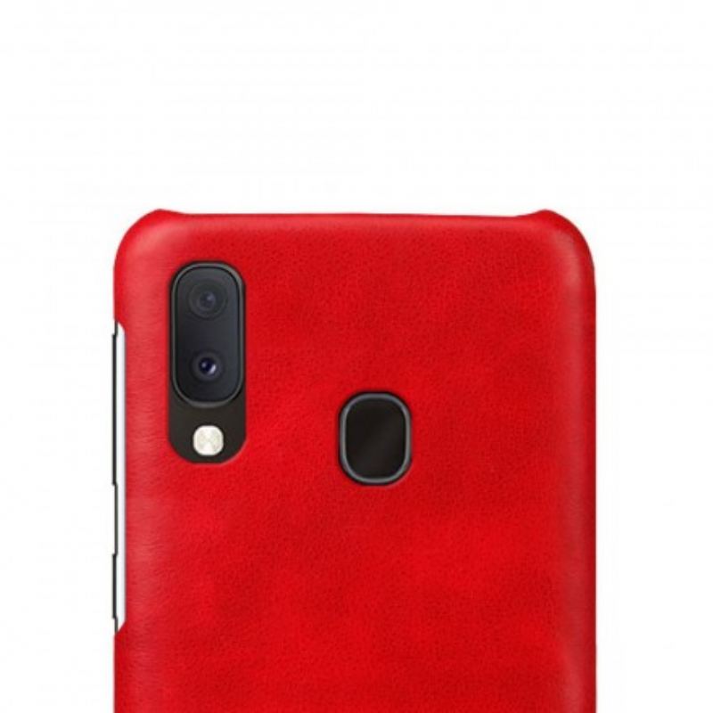 Capa De Celular Para Samsung Galaxy A20e Efeito Couro De Desempenho Lichia