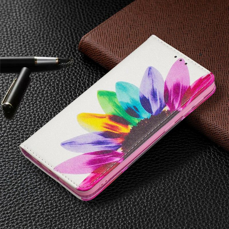 Capa De Celular Para Samsung Galaxy A20e Flip Flor Aquarela