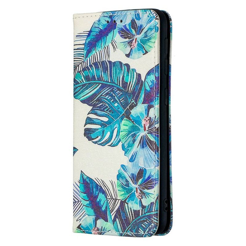 Capa De Celular Para Samsung Galaxy A20e Flip Folhas