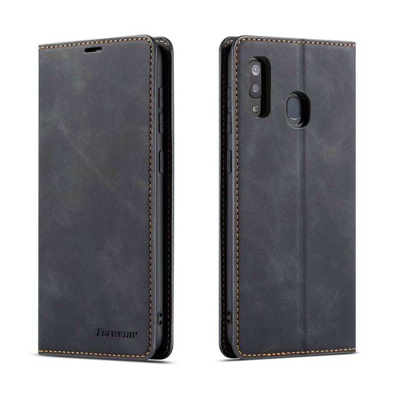 Capa De Celular Para Samsung Galaxy A20e Flip Forwenw Efeito Couro