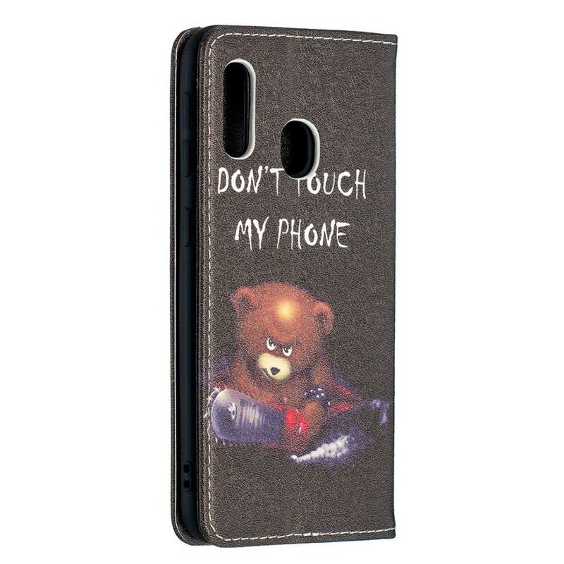 Capa De Celular Para Samsung Galaxy A20e Flip Urso Perigoso