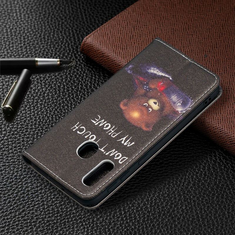 Capa De Celular Para Samsung Galaxy A20e Flip Urso Perigoso