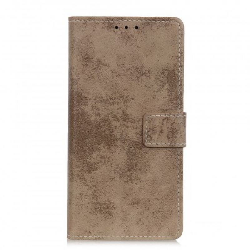 Capa De Couro Para Samsung Galaxy A20e Efeito Couro Vintage