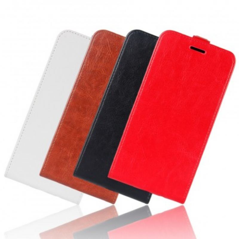 Capa De Couro Para Samsung Galaxy A20e Flip Efeito Couro Dobrável