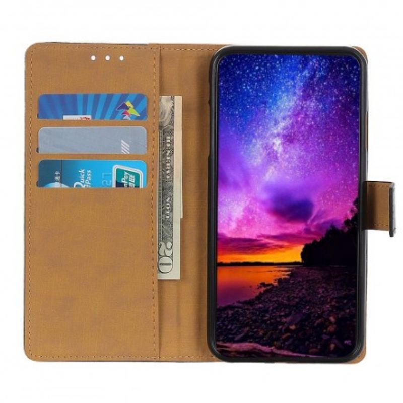 Capa De Couro Para Samsung Galaxy A20e Couro Sintético Liso