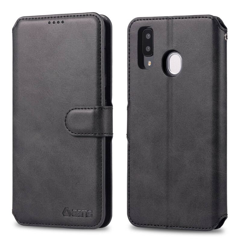 Capa Flip Para Samsung Galaxy A20e Azns Retrô