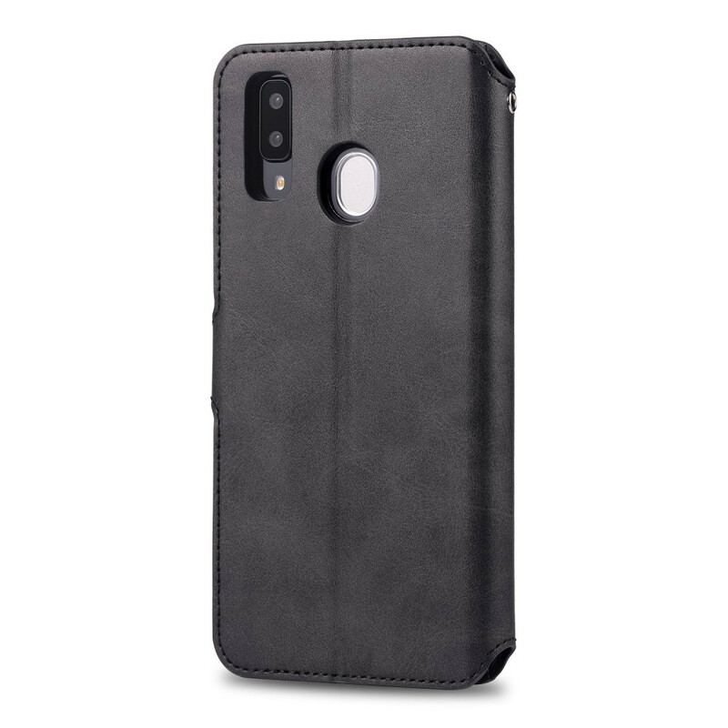 Capa Flip Para Samsung Galaxy A20e Azns Retrô