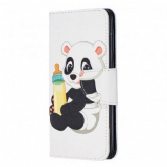 Capa Flip Para Samsung Galaxy A20e Bebê Panda