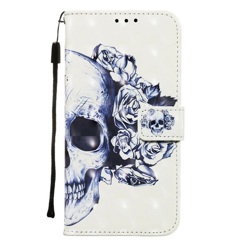 Capa Flip Para Samsung Galaxy A20e Caveira Florida