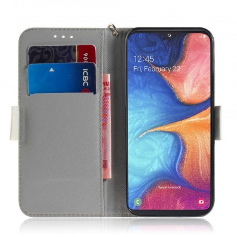 Capa Flip Para Samsung Galaxy A20e De Cordão Amo Minha Tanga De Cachorro