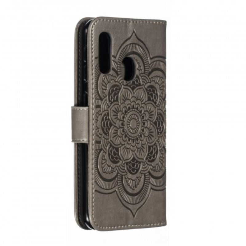 Capa Flip Para Samsung Galaxy A20e Mandala Completa