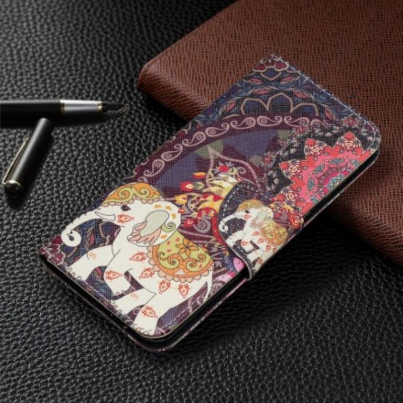 Capa Flip Para Samsung Galaxy A20e Mandala De Elefantes Étnicos