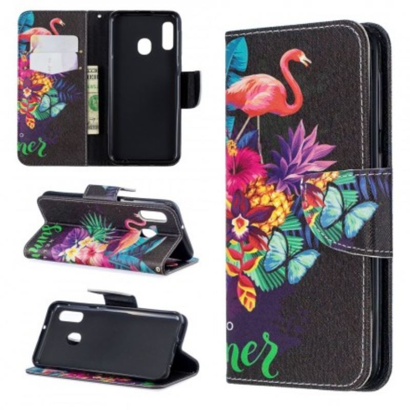 Capa Flip Para Samsung Galaxy A20e Olá Verão