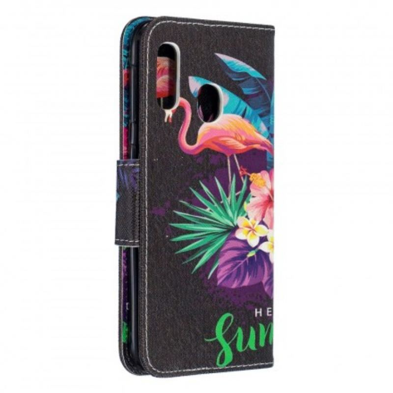 Capa Flip Para Samsung Galaxy A20e Olá Verão