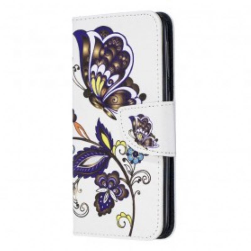 Capa Flip Para Samsung Galaxy A20e Tatuagem De Borboleta