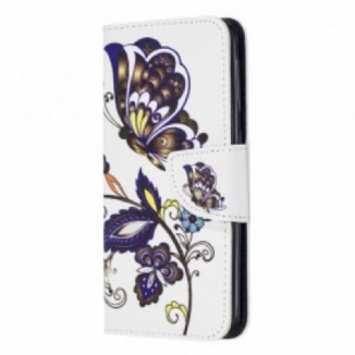 Capa Flip Para Samsung Galaxy A20e Tatuagem De Borboleta